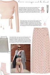 How to wear a Pleated Logo Print Midi Skirt!