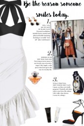 How to wear Halterneck Ruffle Trim Trumpet Dress!