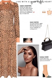 How to wear Leopard Print Cuff Sleeve Midi Dress!