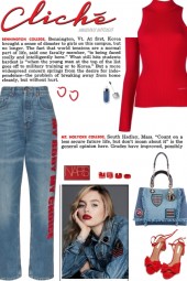 How to wear a Graphic Straight Leg Jeans!