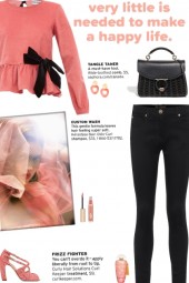 How to wear a Corduroy Peplum Bow Detail Top!