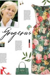 How to wear a Floral Print Satin Peplum Dress!