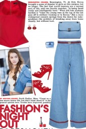 How to wear a Wide Leg High Waist Logo Jeans!