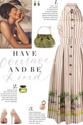 How to wear a Striped Backless Midi Shirtdress!