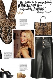 How to wear an Animal Print Plunged Neck Bodysuit!