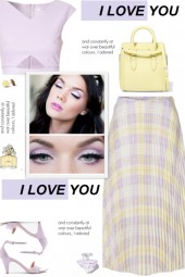 How to wear a Pastel Pleated Check Midi Skirt!