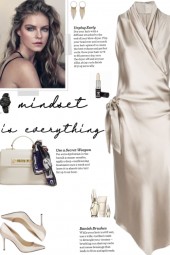 How to wear an Asymmetric Hem Silk Wrap Dress!