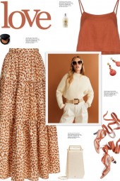 How to wear an Animal Print Silk Midi Skirt!