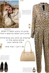 How to wear an Animal Print Long Sleeve Jumpsuit!