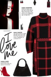 How to wear a Check-Print Belted Oversized Dress!