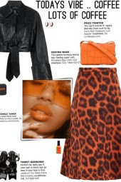 How to wear a Leopard Print Wool Midi Skirt!
