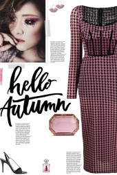 How to wear a Houndstooth Sweeheart Neck Dress!