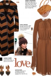 How to wear a Zigzag Stripe Faux Leather Coat!