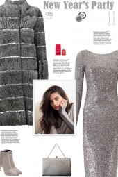 How to wear a Silver-Tone Sequin Midi Dress!