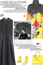 How to wear a Floral and Polka Dot Coat!