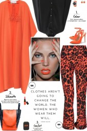 How to wear an Animal Print Mid Rise Trousers!
