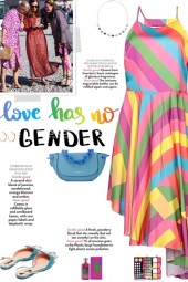 How to wear a Rainbow Print High Low Dress!