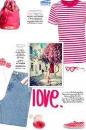 How to wear a Striped Fitted Short Sleeve Top!