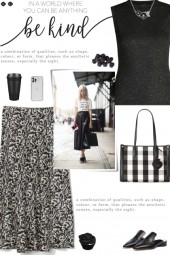 How to wear an Abstract Print Knee Length Skirt!