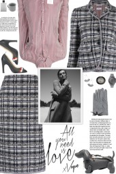 How to wear a Co-Ord Wool Check Tweed Skirt Set!