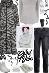 How to wear a Striped Techno Fibre Coat!