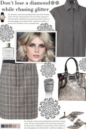 How to wear a Wool-Blend Check Pencil Skirt!