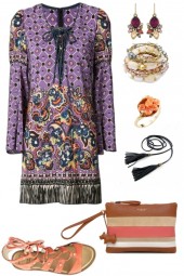 Inverted triangle bohemian evening