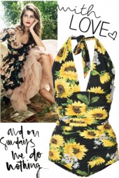 floral print sunflower