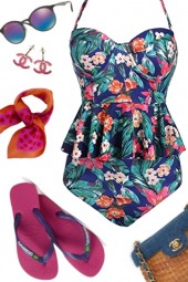 bright florals fun 4 a swim