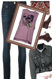 denim meets the skull of roses 