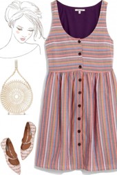 casual pink stripes