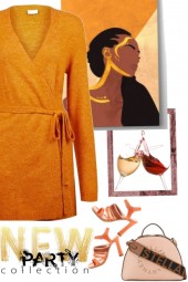 casual orange dress 4 a work party