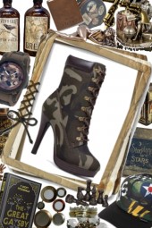 camo framed bootie