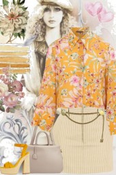 VINTAGE FLORAL PRINT BLOUSE