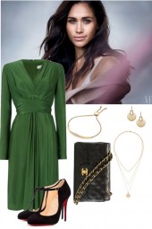 Meghan Markle elegant in green 