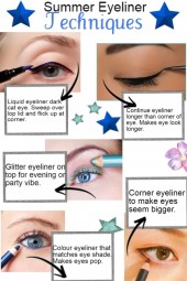 Eyeliner techniques summer