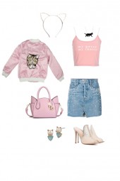 cat lover in pink