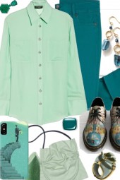 TURQUOISE AND PASTEL GREEN 