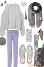 LILAC WITH GRAY ACCESSORIES