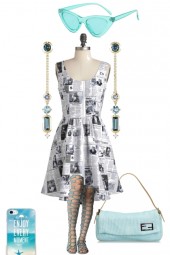 NEWSPRINT SUMMER DRESS