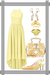 YELLOW HI LO DRESS