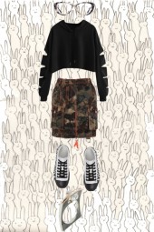 CAMO CARGO SKIRT