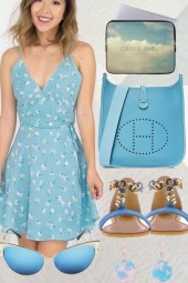 LITTLE BLUE PRINT DRESS