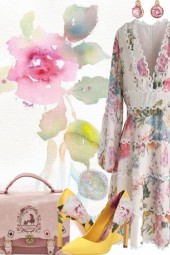 SPRING FLOWER PRINT DRESS