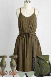 SEE THE ARMY GREEN DRESS