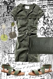 *ARMY GREEN SUMMER DRESS