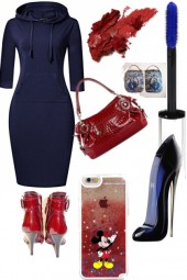 NAVY AND RED