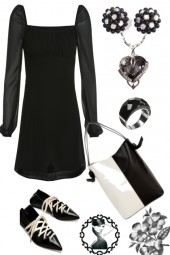 BLACK DRESS ON TREND ME &quot;'&quot;