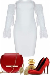  WHITE DRESS ON TREND ME /