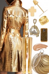 GOLD TRENCH COAT 